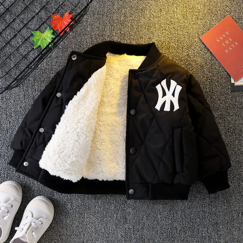 Sporty Cozy Baseball Kid Jacket