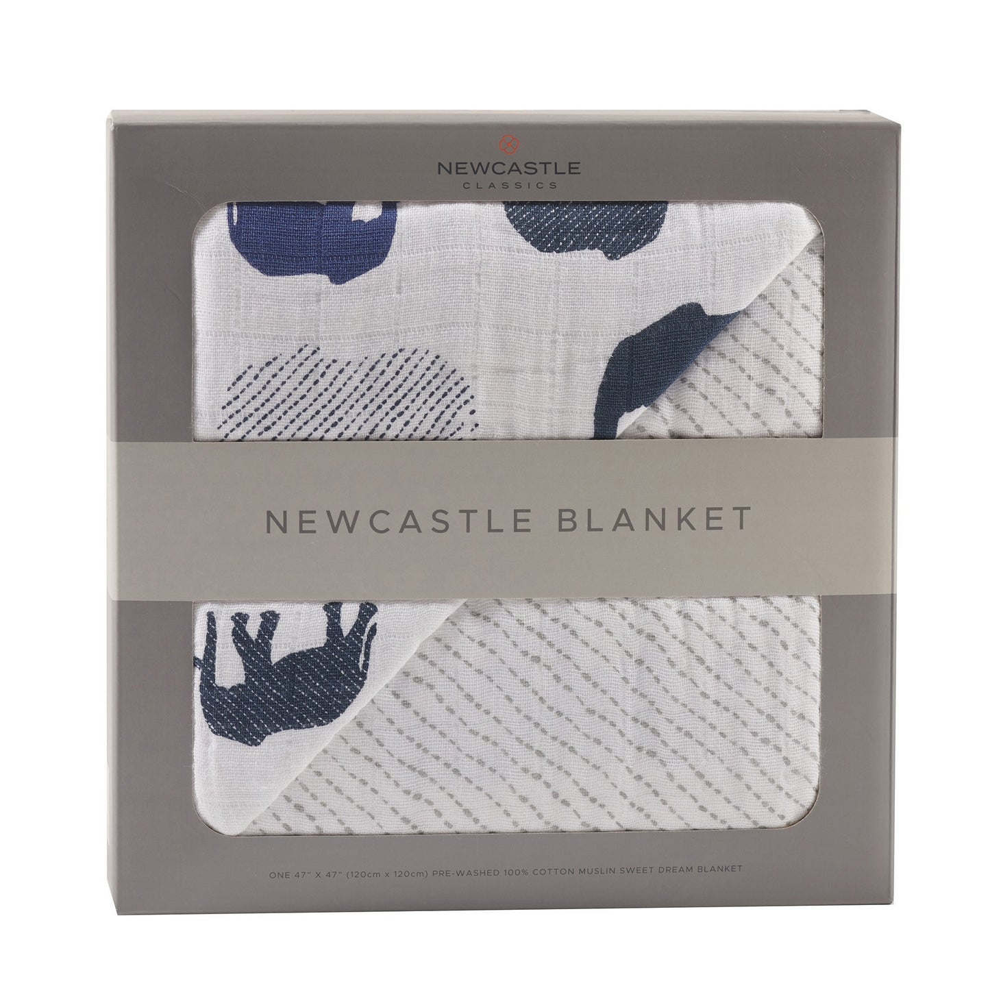 Newcastle Blanket - Blue Elephants and Spotted Wave