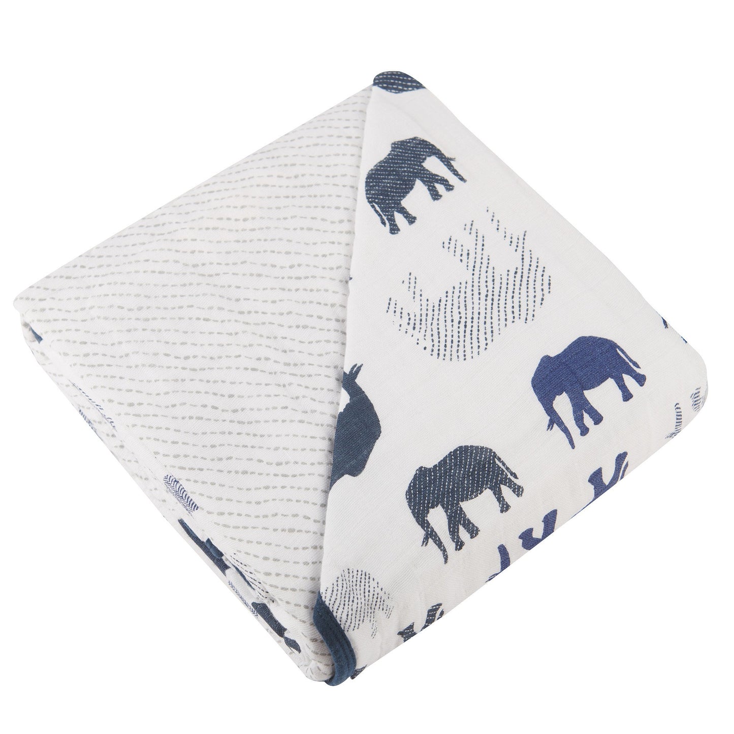 Newcastle Blanket - Blue Elephants and Spotted Wave