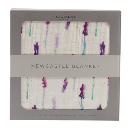 Newcastle Blanket - Lavender and White