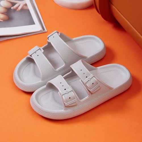 Comfy Cloudy Buckle Slippers