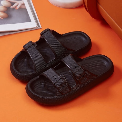Comfy Cloudy Buckle Slippers