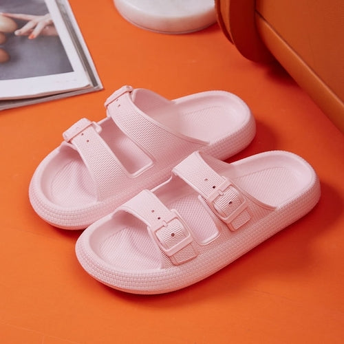 Comfy Cloudy Buckle Slippers
