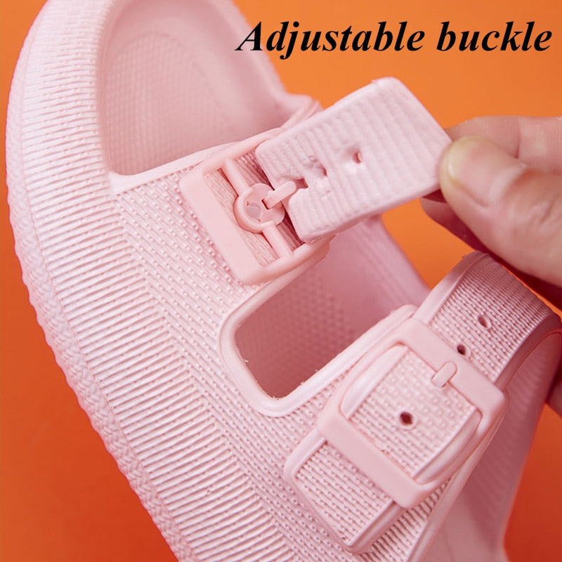 Comfy Cloudy Buckle Slippers