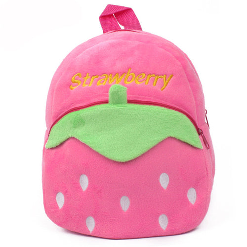 Cute Animal Print Plush Kid Backpack