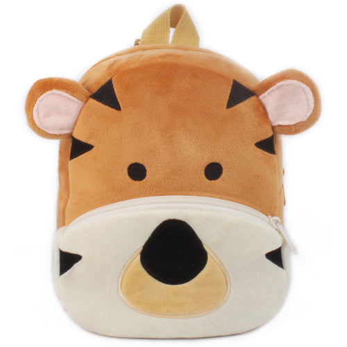 Cute Animal Print Plush Kid Backpack