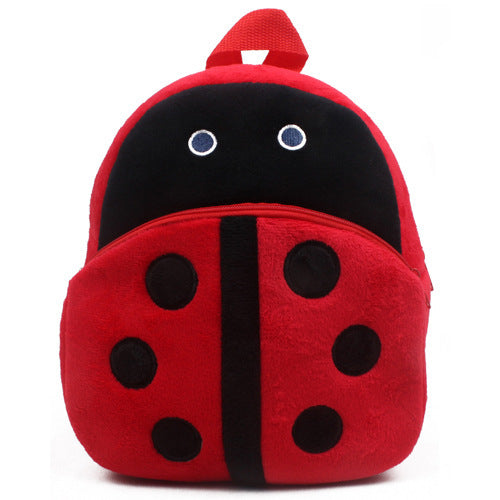 Cute Animal Print Plush Kid Backpack