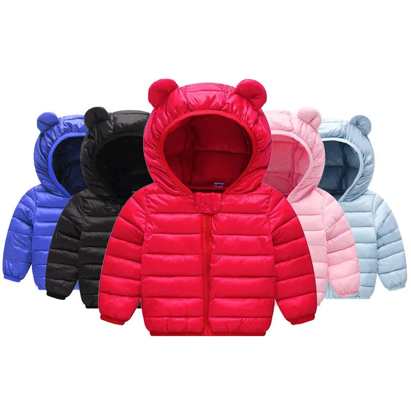 CozyChic Kids Hooded Down Jacket