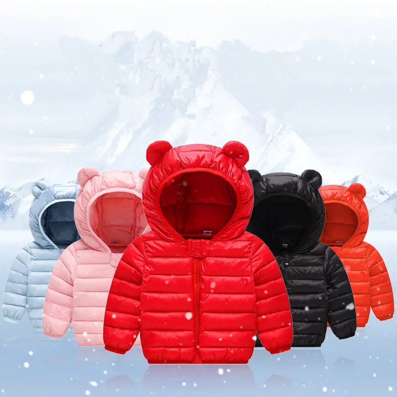 CozyChic Kids Hooded Down Jacket
