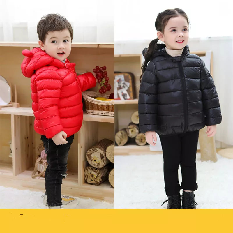 CozyChic Kids Hooded Down Jacket