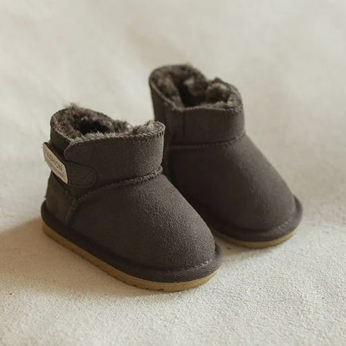 Warm Plush Leather Little Boots