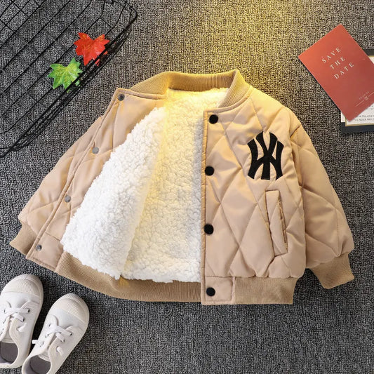 Sporty Cozy Baseball Kid Jacket